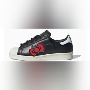 Hello Kitty Black and Red Sneakers with Bow Design